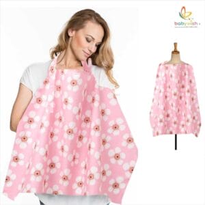 Nursing covers for Mother Breathable feeding cover for Breastfeeding 360° Coverage Protection Cover - Pink Shiny Sunflower