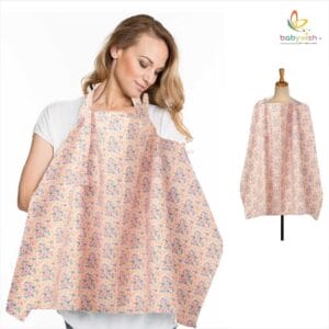 Nursing covers for Mother Breathable feeding cover for Breastfeeding 360° Coverage Protection Cover - Pink Flower Island
