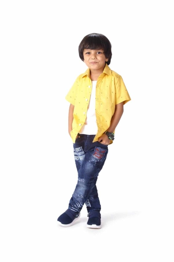 Kids Full Sleeve Shirt for Boy’s and Girl’s Triangle Printed Theme Toddler Shirt Summer and Winter Top wear Kids Clothes