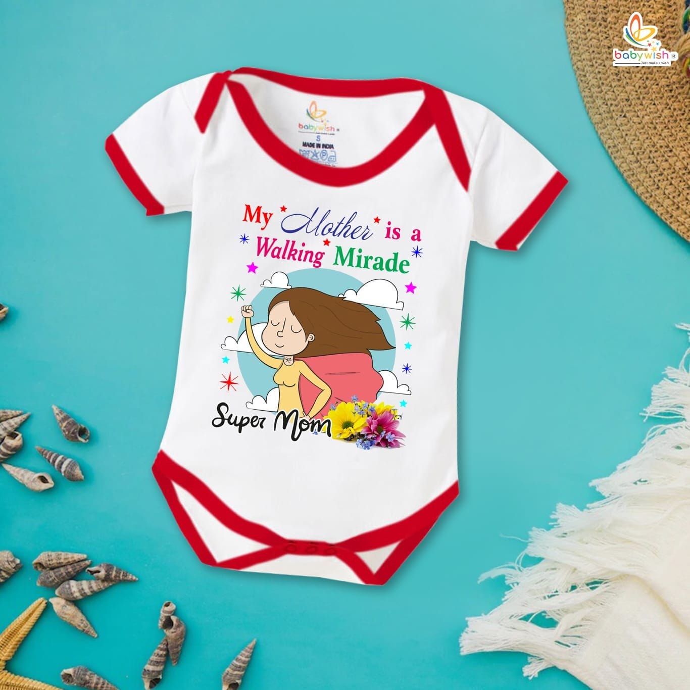 Mothers Day Special Baby Outfit Half Sleeve Unisex Romper Onesies for Newborn baby