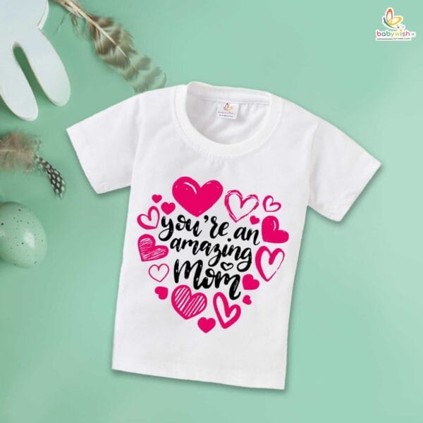 Mother's Day Special T-Shirt for Boy’s and Girl’s Half Sleeve Topwear for Unisex Kids - Image 2