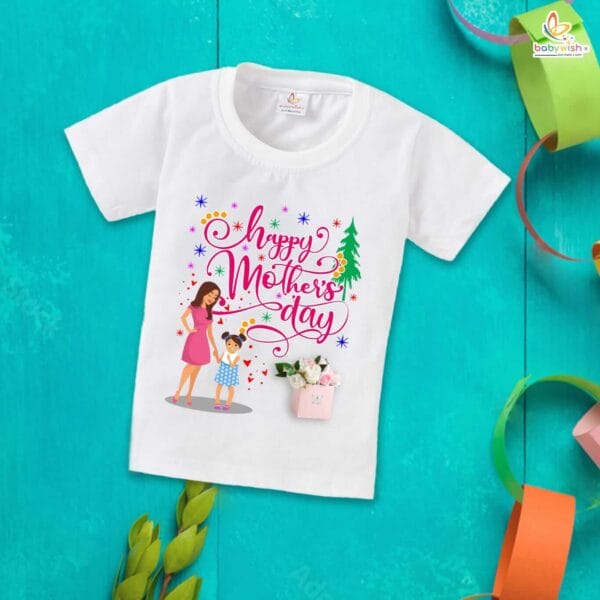 Mother's Day Special T-Shirt for Boy’s and Girl’s Half Sleeve Topwear for Unisex Kids - Image 2