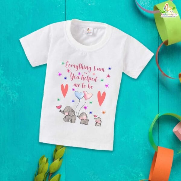 Mother's Day Special T-Shirt for Boy’s and Girl’s Half Sleeve Topwear for Unisex Kids - Image 2