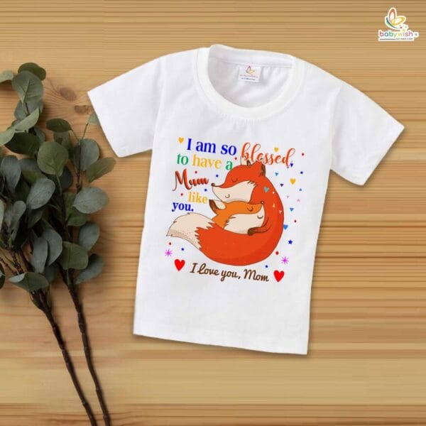 Mother's Day Special T-Shirt for Boy’s and Girl’s Half Sleeve Topwear for Unisex Kids - Image 2