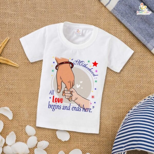 Mother's Day Special T-Shirt for Boy’s and Girl’s Half Sleeve Topwear for Unisex Kids - Image 2