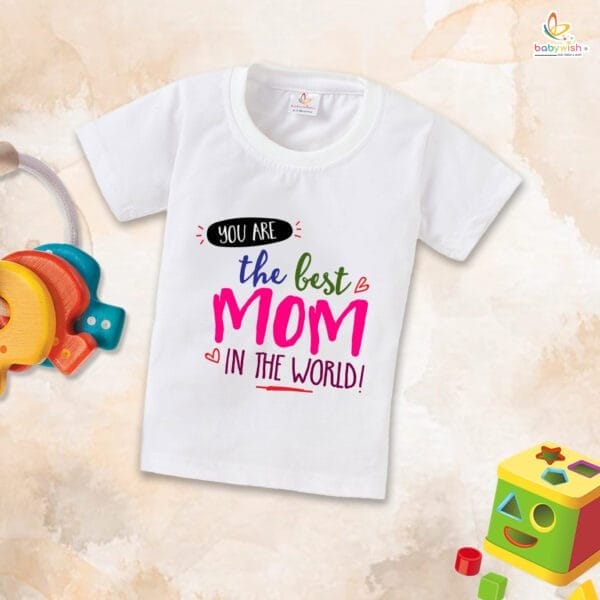 Mother's Day Special T-Shirt for Boy’s and Girl’s Half Sleeve Topwear for Unisex Kids - Image 2