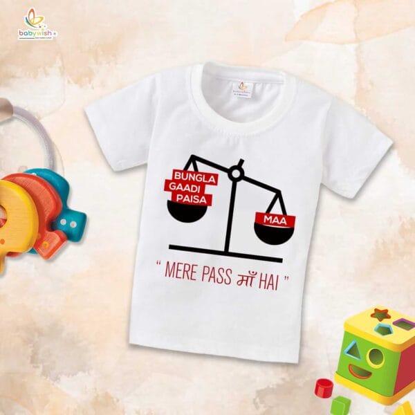 Mother's Day Special T-Shirt for Boy’s and Girl’s Half Sleeve Topwear for Unisex Kids - Image 2