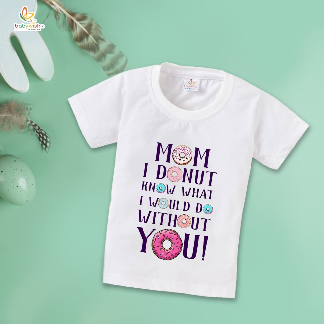 Mother's Day Special T-Shirt for Boy’s and Girl’s Half Sleeve Topwear for Unisex Kids