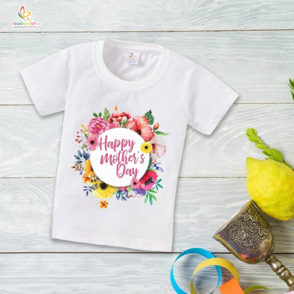 Mother's Day Special T-Shirt for Boy’s and Girl’s Half Sleeve Topwear for Unisex Kids