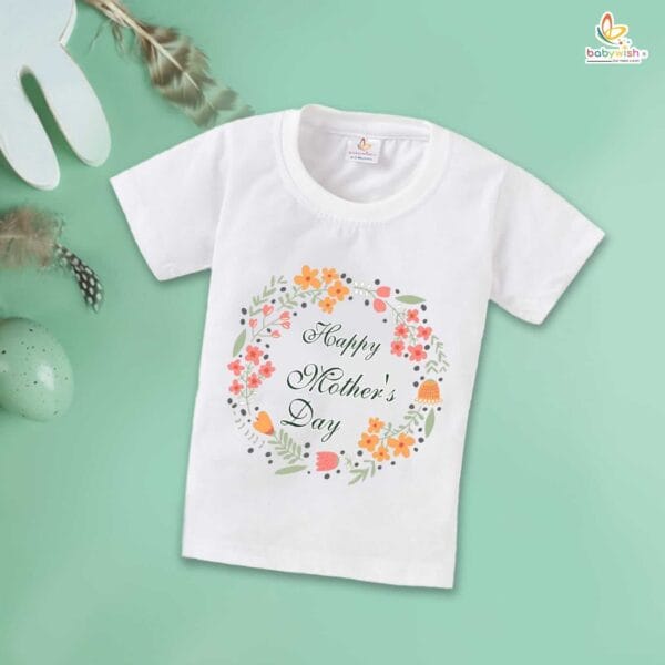 Mother's Day Special T-Shirt for Boy’s and Girl’s Half Sleeve Topwear for Unisex Kids