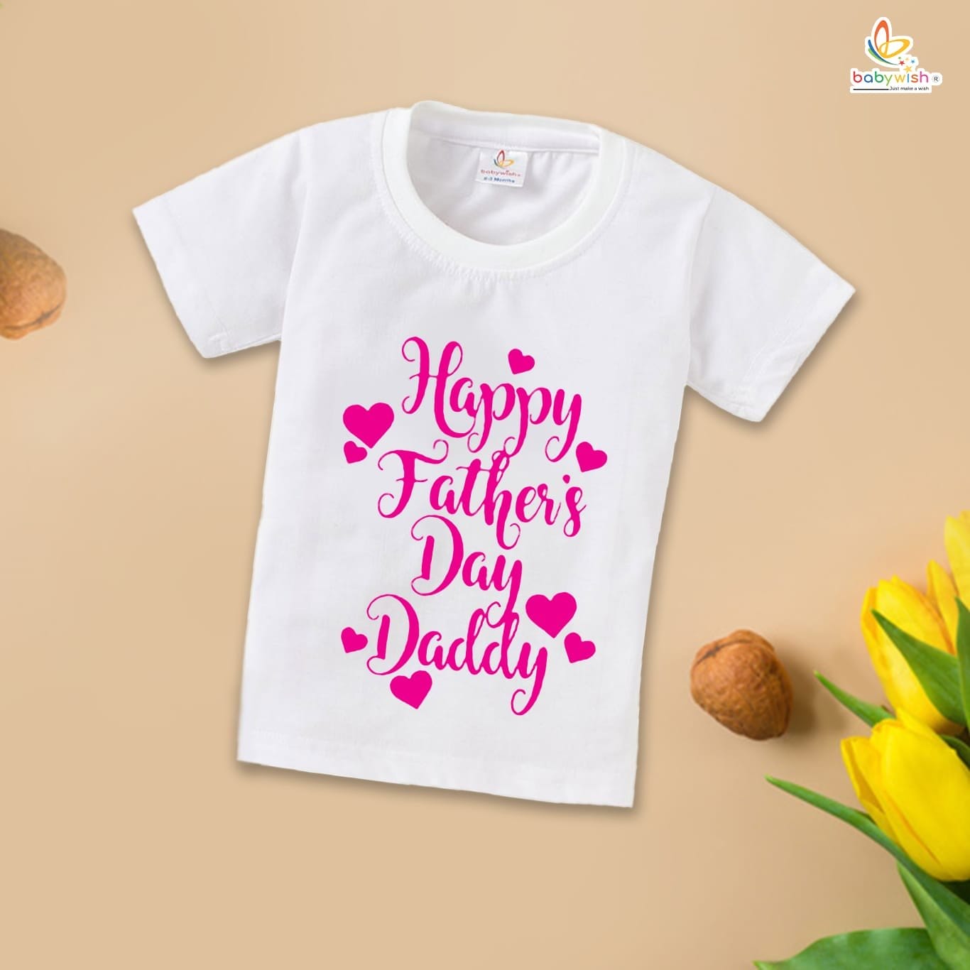 Father's Day Special T-Shirt for Boy’s and Girl’s Half Sleeve Topwear for Unisex Kids