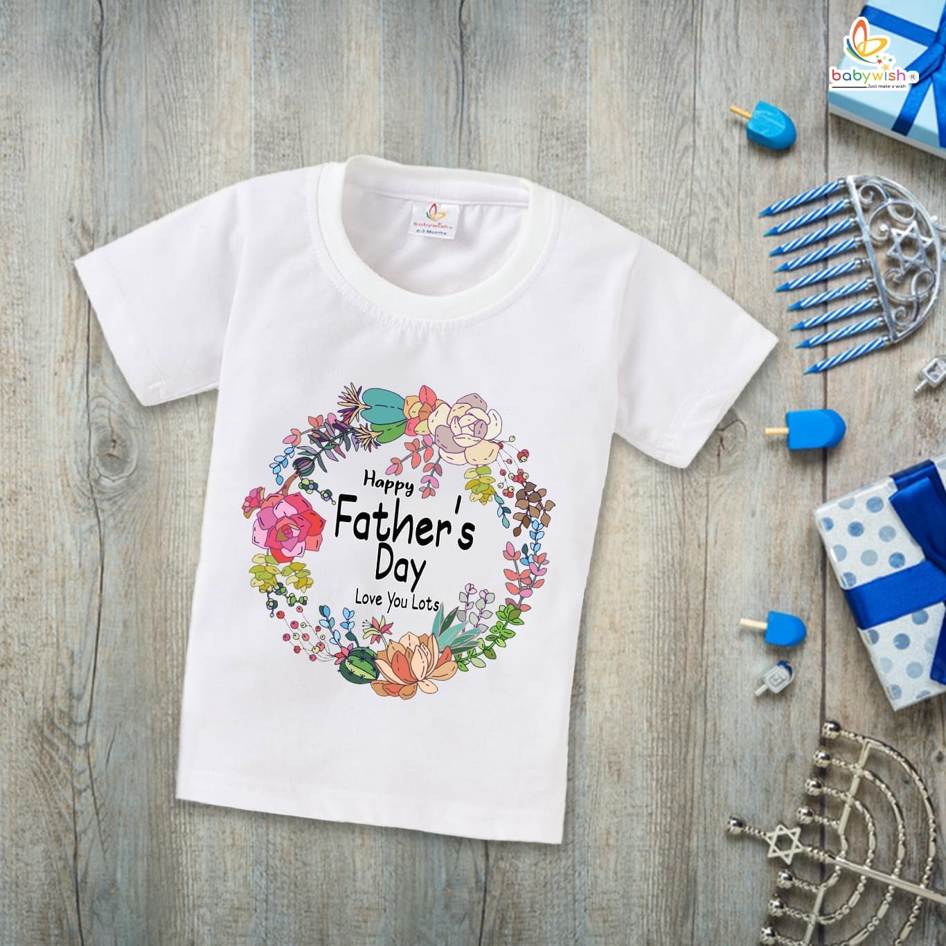 Father's Day Special T-Shirt for Boy’s and Girl’s Half Sleeve Topwear for Unisex Kids | Love You Lots |