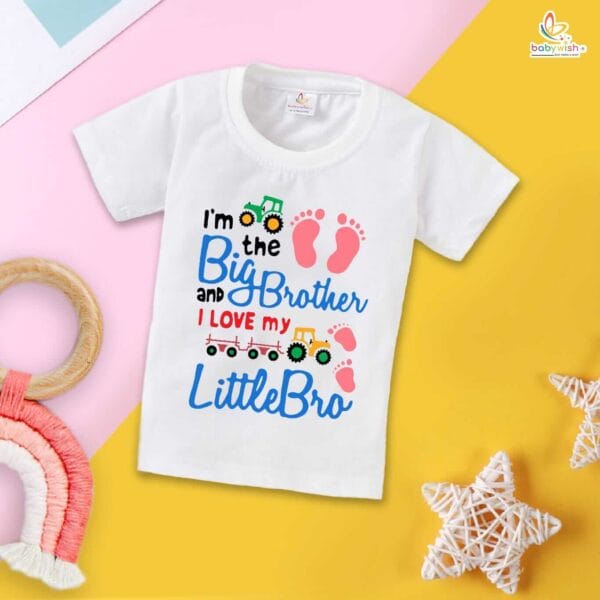 Babywish Rakshabandhan T-Shirt Brother Sister Matching dress Rakshabandhan gift for Rakhi Tee - Image 2