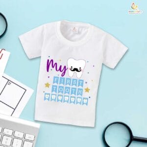 My First Tooth Baby T-Shirt – Cute First Tooth Milestone T-Shirt for Newborn & Infant | Soft Baby Outfit – Babywish