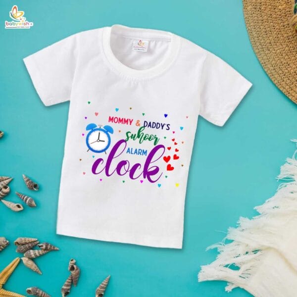 Eid T-shirt for Kids Unisex Ramadan Topwear Outfit Printed Half Sleeve Unisex Tshirt for Boy n Girl