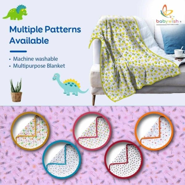 GOTS Certified Organic Muslin Baby Dohar Blanket for Newborn Soft Crib All Seasons Quilt for Microfiber Giftset - Image 7