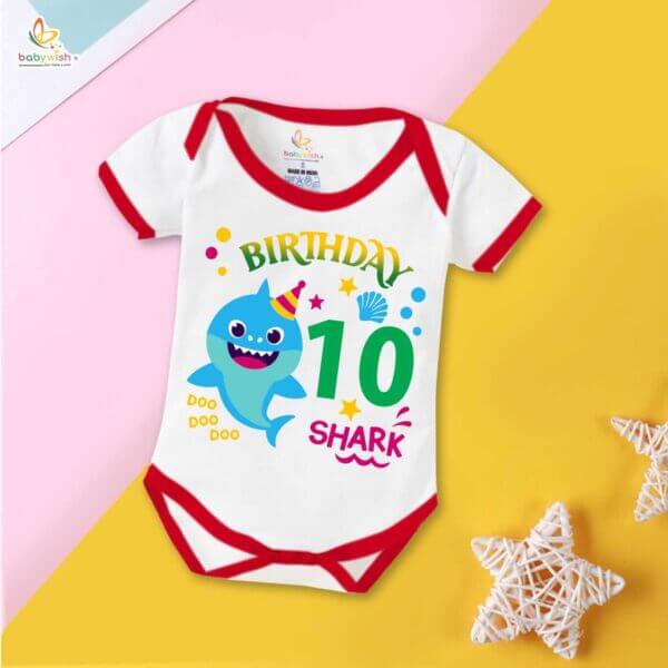 Ten month unisex baby romper half sleeve round neck onesie - Image 5