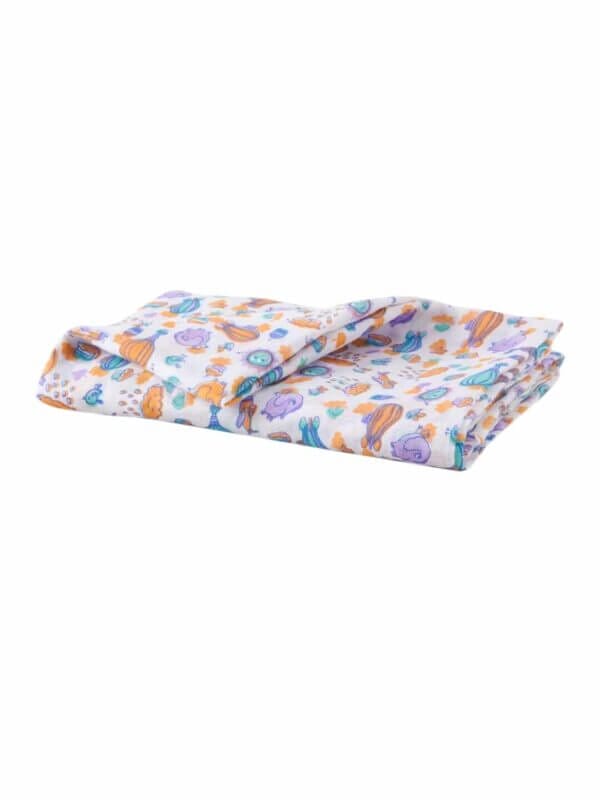 Muslin Swaddle Blankets 100% Organic for newborn Baby Multipurpose Infant Swaddle 112x112cm - Combo Pack of 2 - Image 7