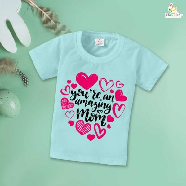 Mother's Day Special T-Shirt for Boy’s and Girl’s Half Sleeve Topwear for Unisex Kids - Image 3
