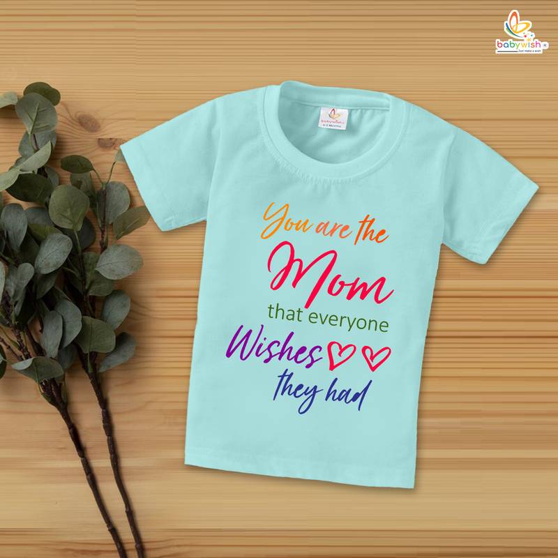Mother's Day Special T-Shirt for Boy’s and Girl’s Half Sleeve Topwear for Unisex Kids