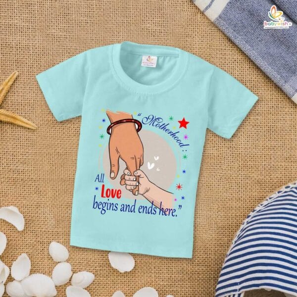 Mother's Day Special T-Shirt for Boy’s and Girl’s Half Sleeve Topwear for Unisex Kids