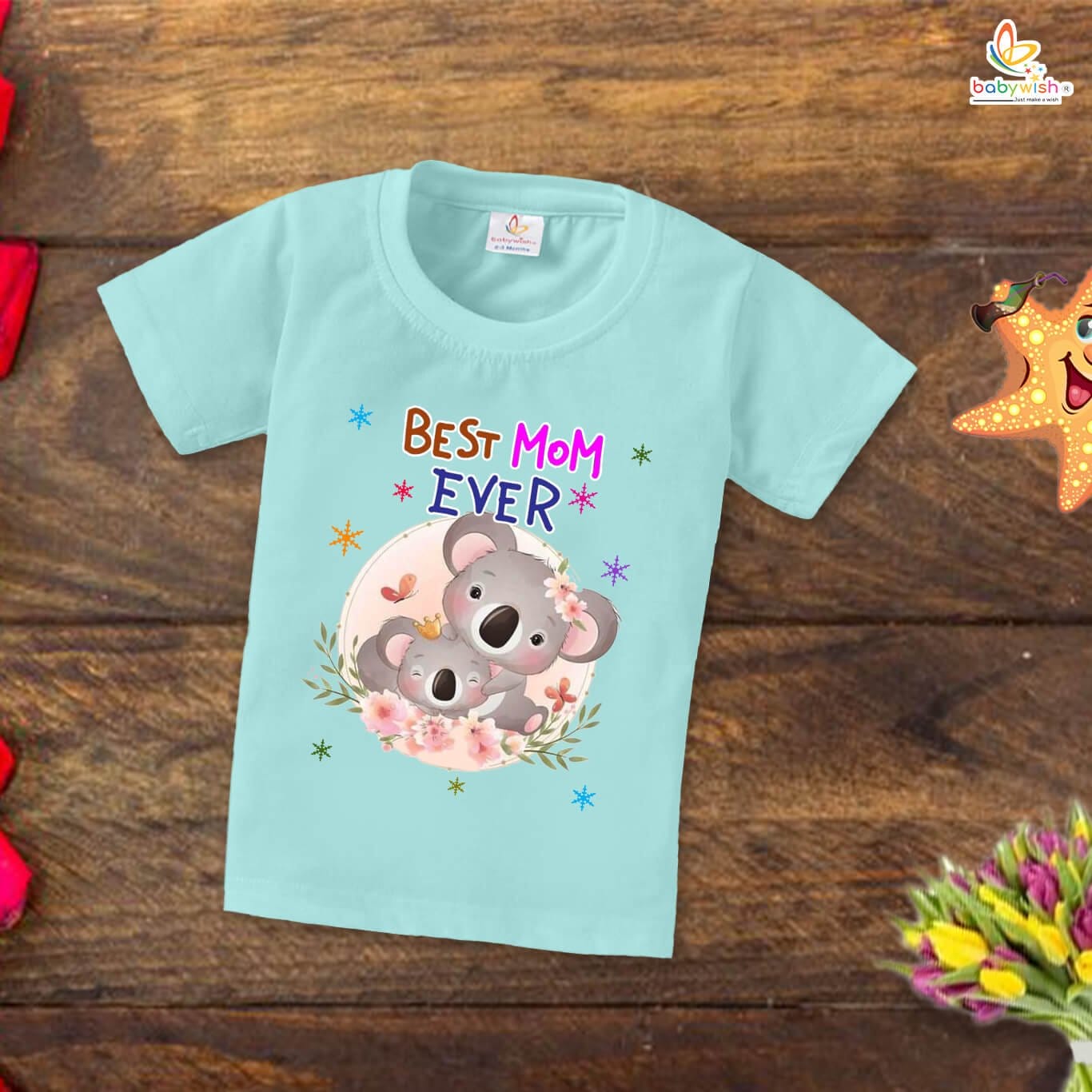 Mother's Day Special T-Shirt for Boy’s and Girl’s Half Sleeve Topwear for Unisex Kids