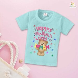 Mother's Day Special T-Shirt for Boy’s and Girl’s Half Sleeve Topwear for Unisex Kids