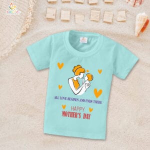 Mother's Day Special T-Shirt for Boy’s and Girl’s Half Sleeve Topwear for Unisex Kids