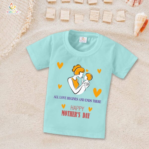 Mother's Day Special T-Shirt for Boy’s and Girl’s Half Sleeve Topwear for Unisex Kids