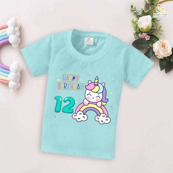 Twelve Year Birthday Unisex T-Shirt Half Sleeve Round Neck Topwear tee for kids - Image 3
