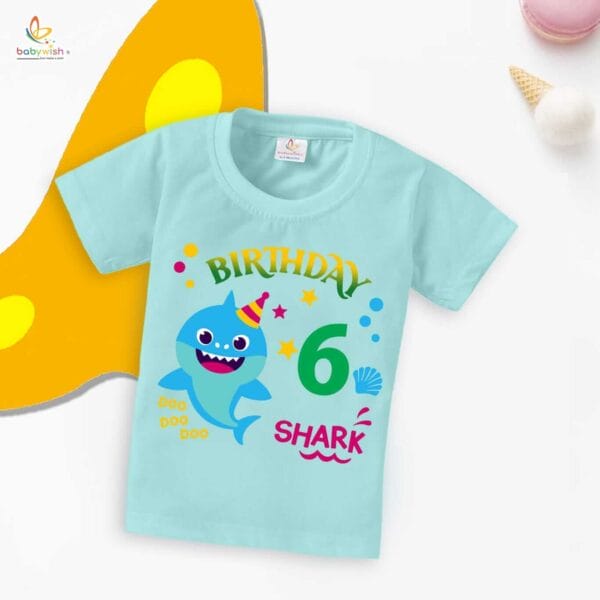 Six Year Birthday Unisex T-Shirt Half Sleeve Round Neck Topwear tee for kids - Image 2