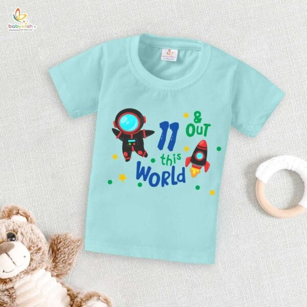 Eleven Year Birthday Unisex T-Shirt Half Sleeve Round Neck Topwear tee for kids - Image 3
