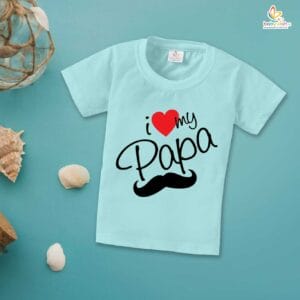 Father's Day Special T-Shirt for Boy’s and Girl’s Half Sleeve Topwear for Unisex Kids | Daddy You're My Superstar |