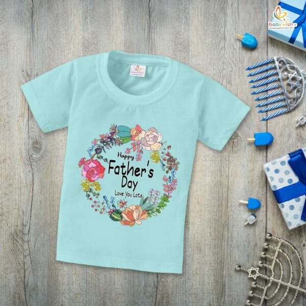 Father's Day Special T-Shirt for Boy’s and Girl’s Half Sleeve Topwear for Unisex Kids | Love You Lots | - Image 2