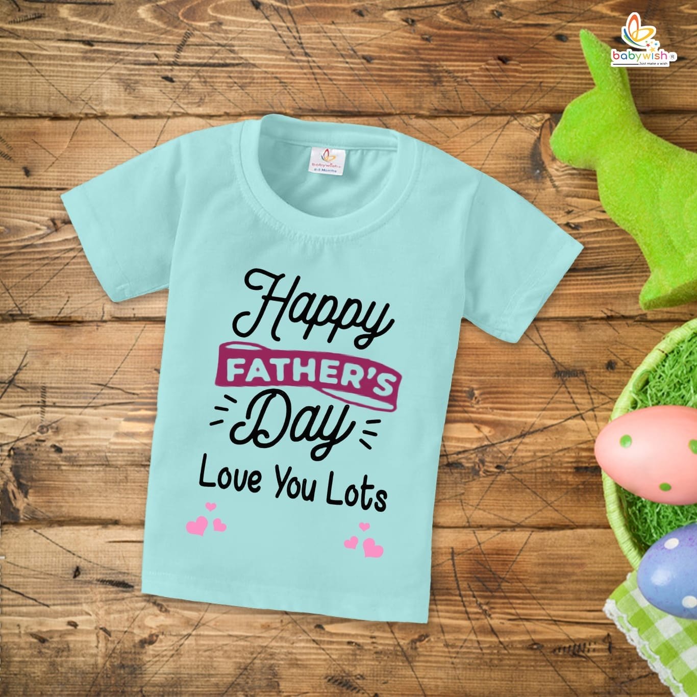 Father's Day Special T-Shirt for Boy’s and Girl’s Half Sleeve Topwear for Unisex Kids | Happy Father's Day Love You Lots |