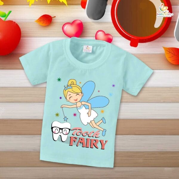 Tooth Fairy My First Tooth Baby T-Shirt – Cute First Tooth Milestone T-Shirt for Newborn & Infant | Soft Baby Outfit – Babywish - Image 2