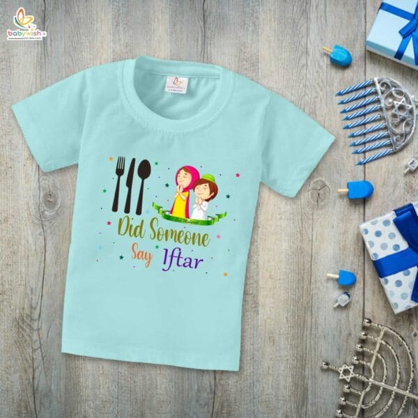 Eid T-shirt for Kids Unisex Ramadan Topwear Outfit Printed Half Sleeve Unisex Tshirt for Boy n Girl - Image 2