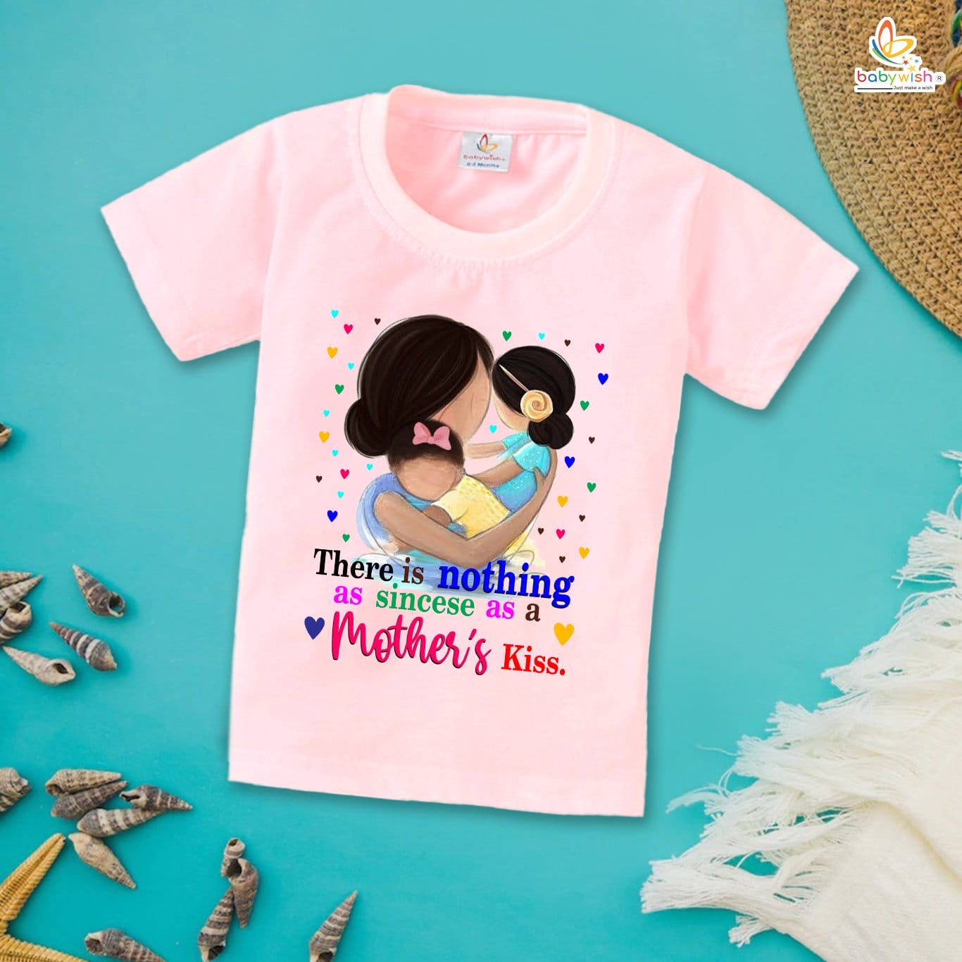 Mother's Day Special T-Shirt for Boy’s and Girl’s Half Sleeve Topwear for Unisex Kids