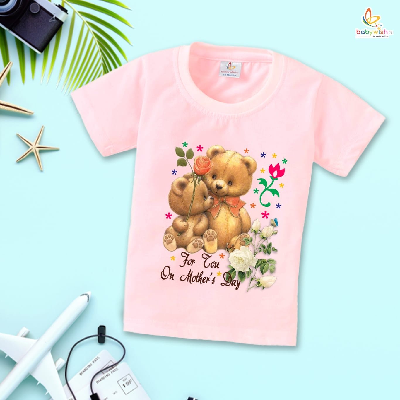 Mother's Day Special T-Shirt for Boy’s and Girl’s Half Sleeve Topwear for Unisex Kids
