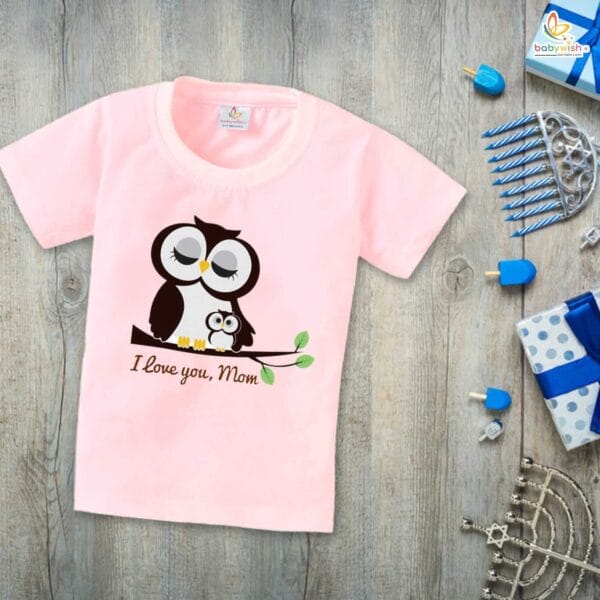 Mother's Day Special T-Shirt for Boy’s and Girl’s Half Sleeve Topwear for Unisex Kids