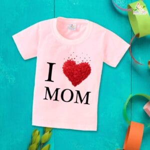 Mother's Day Special T-Shirt for Boy’s and Girl’s Half Sleeve Topwear for Unisex Kids