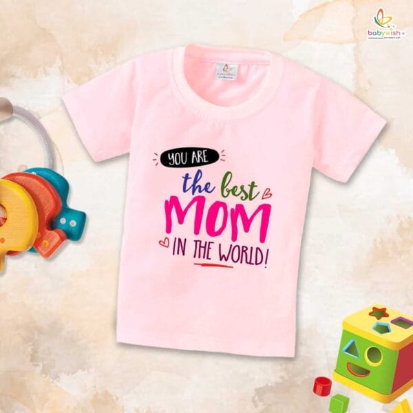 Mother's Day Special T-Shirt for Boy’s and Girl’s Half Sleeve Topwear for Unisex Kids - Image 3