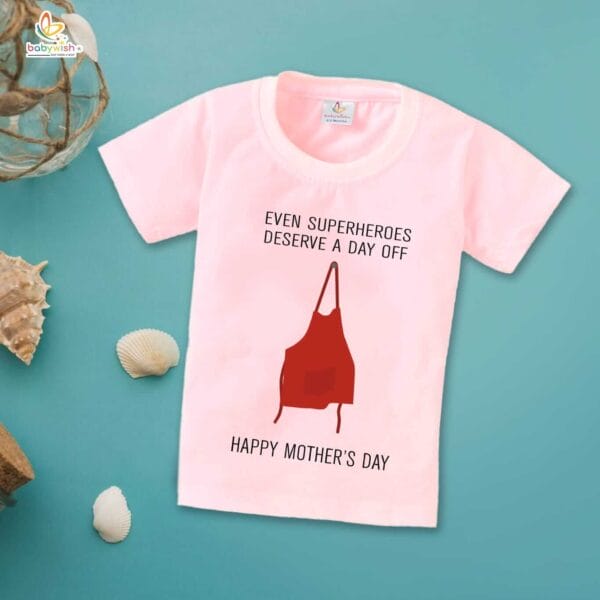 Mother's Day Special T-Shirt for Boy’s and Girl’s Half Sleeve Topwear for Unisex Kids - Image 3