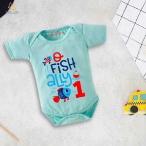 One month unisex baby romper half sleeve round neck onesie
