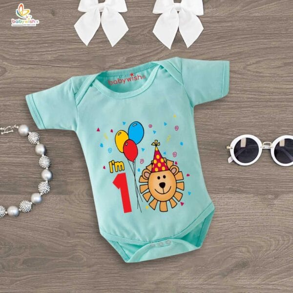 One month unisex baby romper half sleeve round neck onesie - Image 4