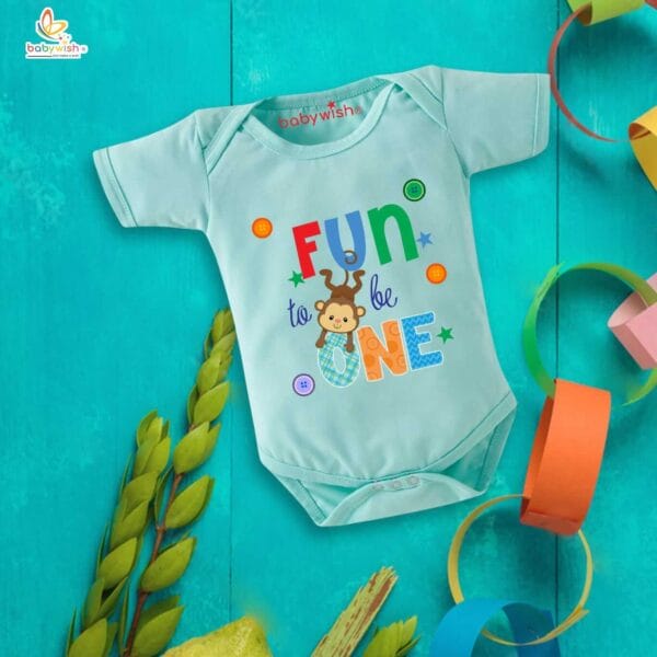 One month unisex baby romper half sleeve round neck onesie - Image 3