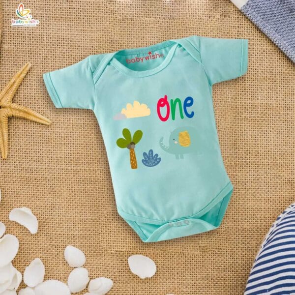 One month unisex baby romper half sleeve round neck onesie - Image 2