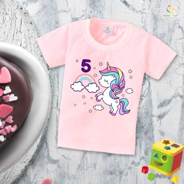 Four Year Birthday Unisex T-Shirt Half Sleeve Round Neck Topwear tee for kids - Image 3