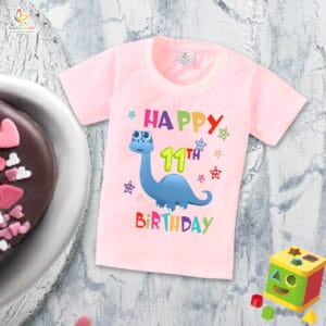 Eleven Year Birthday Unisex T-Shirt Half Sleeve Round Neck Topwear tee for kids