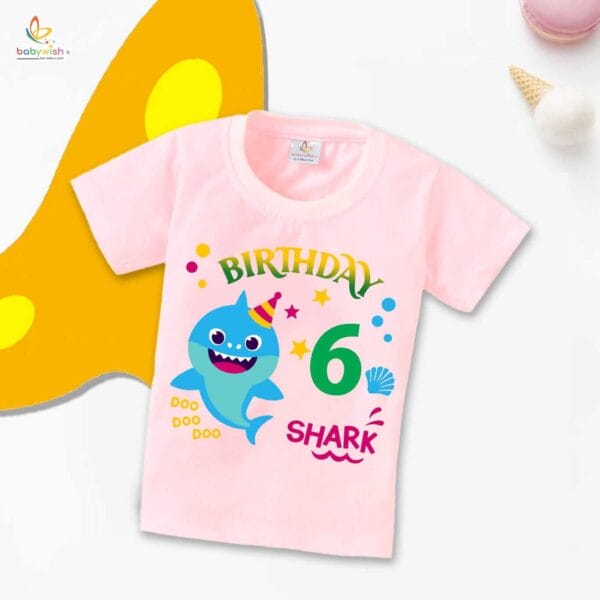 Six Year Birthday Unisex T-Shirt Half Sleeve Round Neck Topwear tee for kids - Image 3